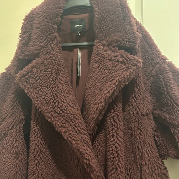 Teddy Clinched Back Maxi Coat XL - Picture 5 of 5